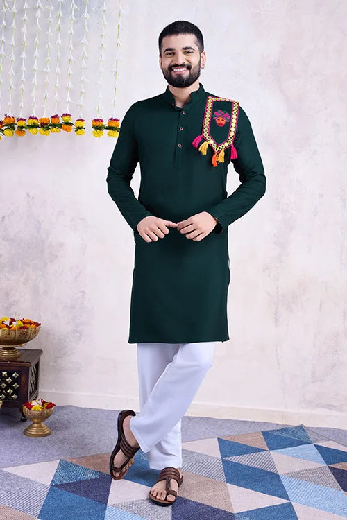 Green Color Navratri Special for Mens Wear Collection