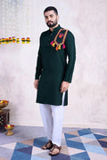 Green Color Navratri Special for Mens Wear Collection