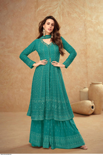 Women's Designer Party Wear Soft Georgette Silk Salwar Suit