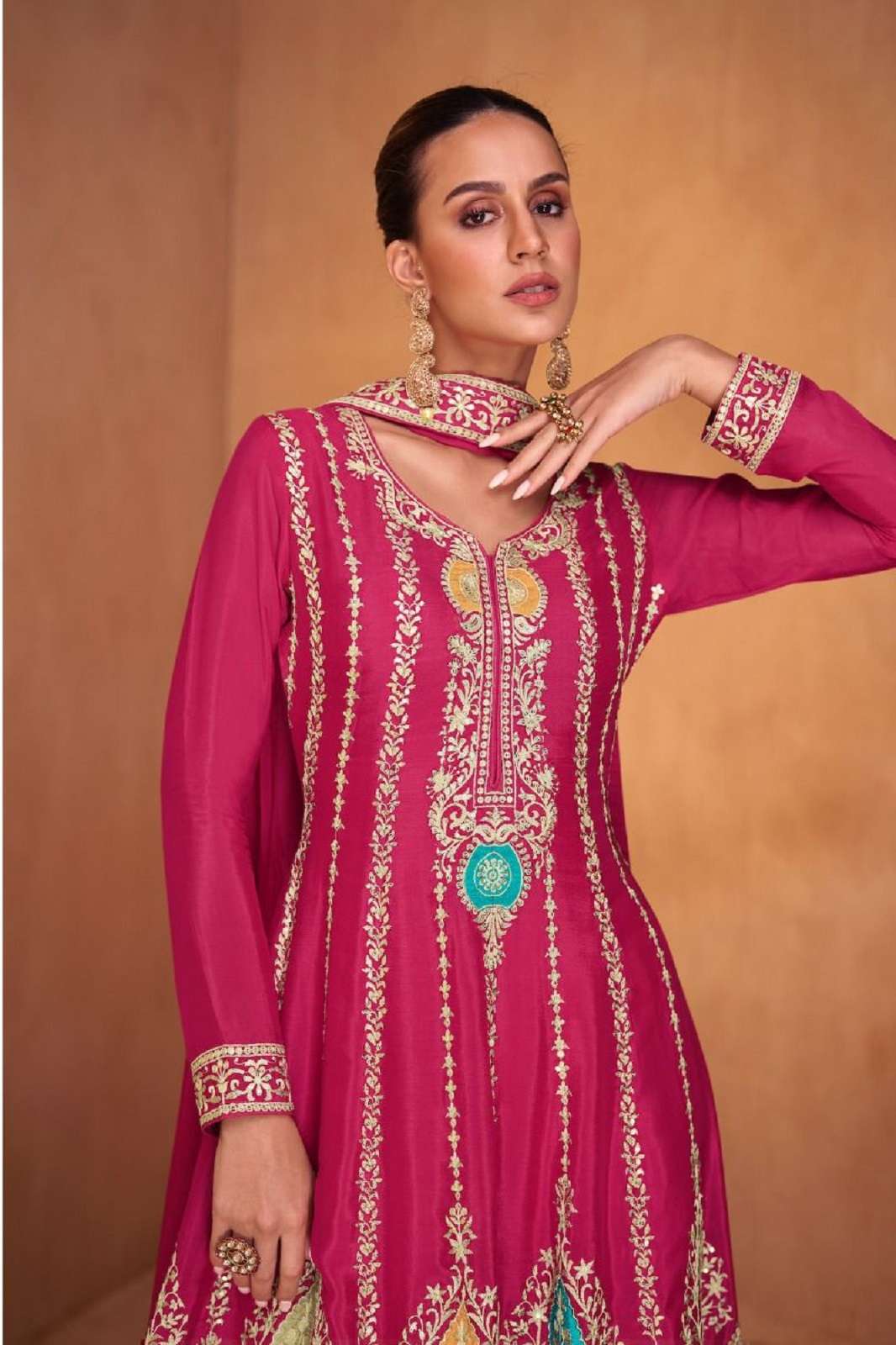 Gulkayra Designer Shysha Chinon With Heavy Embroidery Designer Suits (2595x05)