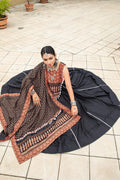 Fully Black Gujarati Chaniya Choli For Garba