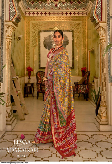 Rewaa Mangalkari Patola Silk Saree