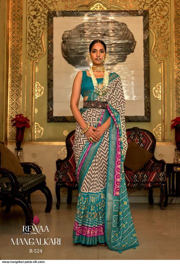 Rewaa Mangalkari Patola Silk Saree