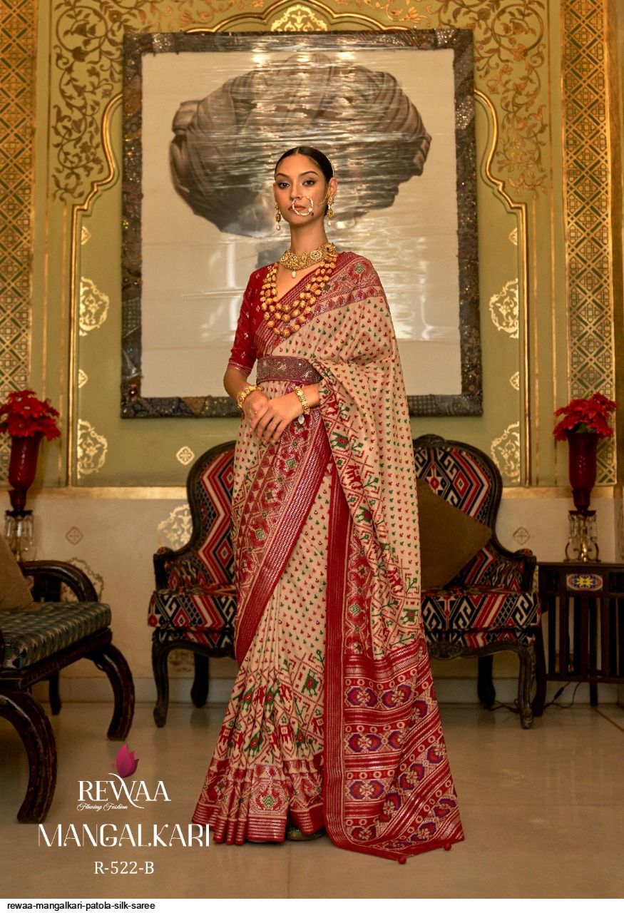 Rewaa Mangalkari Patola Silk Saree