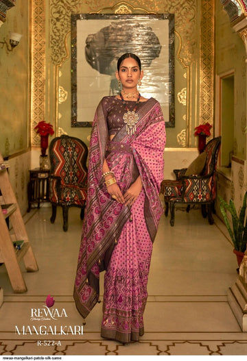 Rewaa Mangalkari Patola Silk Saree