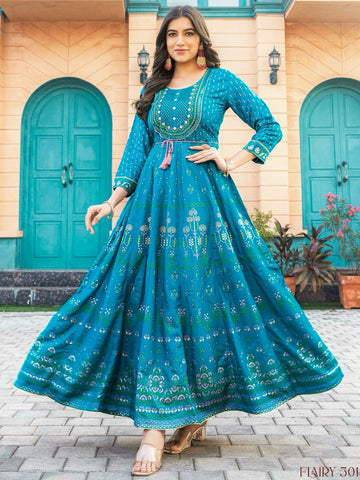 Beautiful Long Anarkali Gown Kurti Glam NX