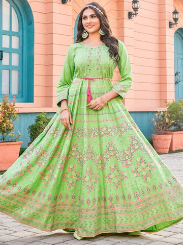 Beautiful Long Anarkali Gown Kurti Glam NX