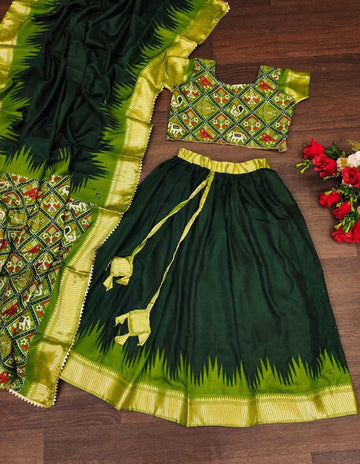 Navratri Traditional Kid's Patola Lehenga Choli