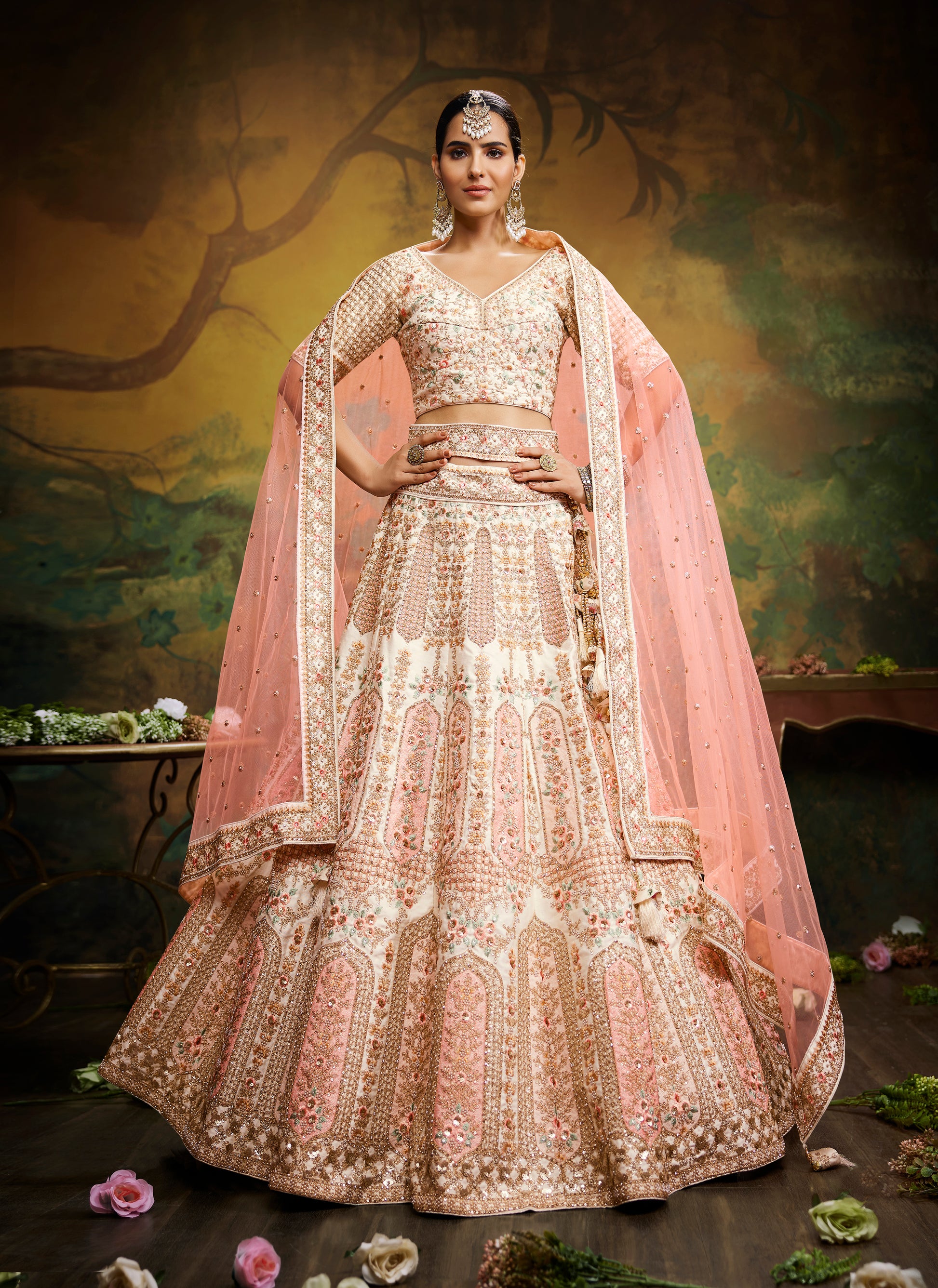 Bridal look in lehenga