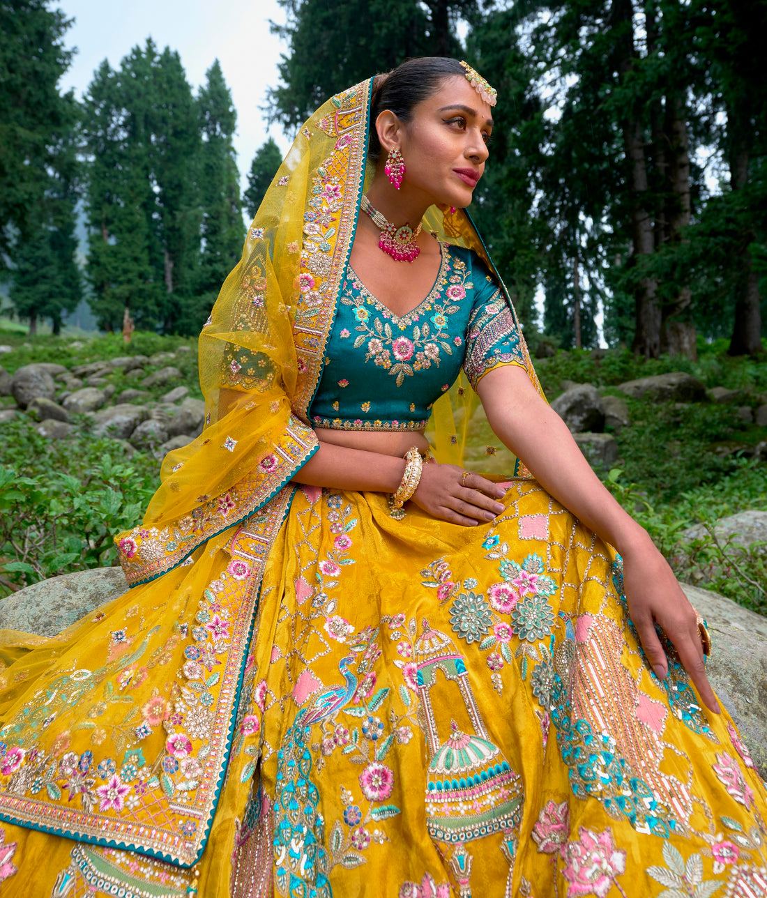 indo western lehenga choli