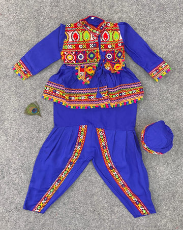 Kids Traditional Classy Dhoti, Kedia and Cap Navratri Dress