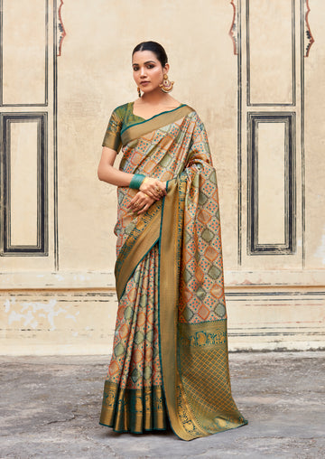 Beautiful Designer Occasion Wear Pure Pattu Silk With Full Zari Weaving Saree