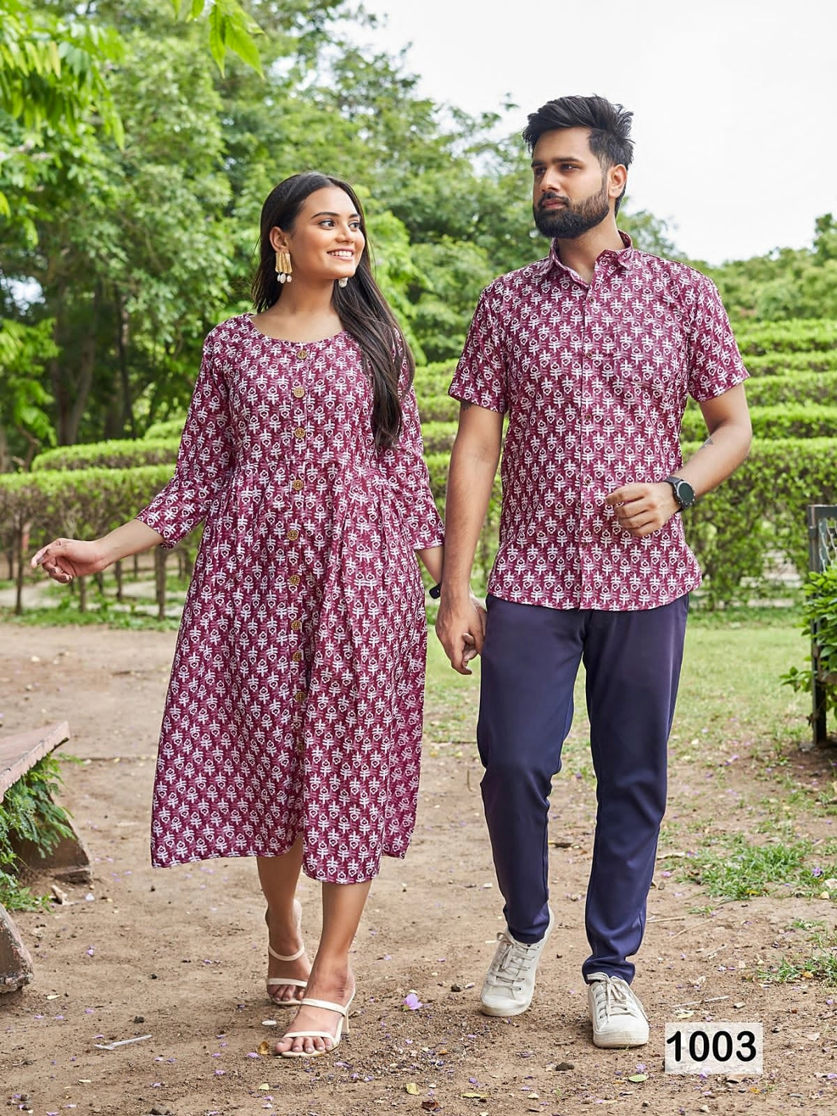 Trendy couple 2.0 Occasion Special Couple combo of Shirt and kurti Sam