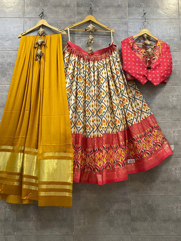 Beautiful Traditional Heavy Digital Print Patola Lehenga Choli