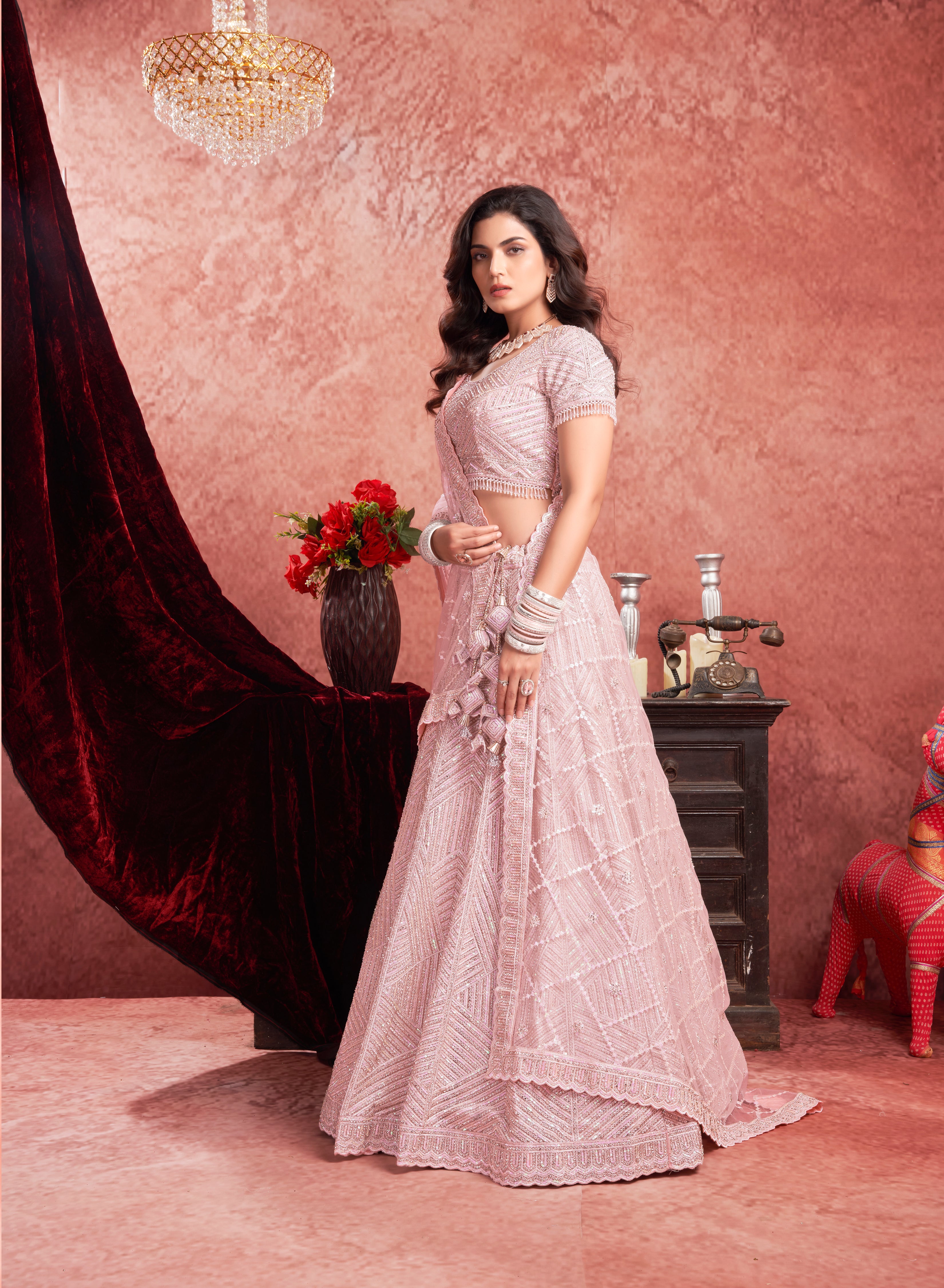 Bridal baby fashion pink lehenga