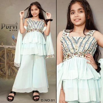 Beautiful Partywear Designer Purvi Children Wear Dress