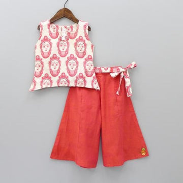 Designer Party Wear Kids Crop Top & Plazzo Dress