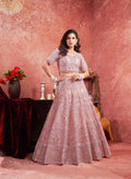 Pink Premium Net Bridal Lehenga with Handcrafted and Heavy Flair