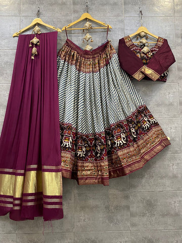 Beautiful Traditional Heavy Digital Print Patola Lehenga Choli