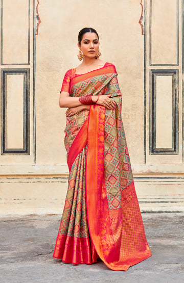 Beautiful Designer Occasion Wear Pure Pattu Silk With Full Zari Weaving Saree