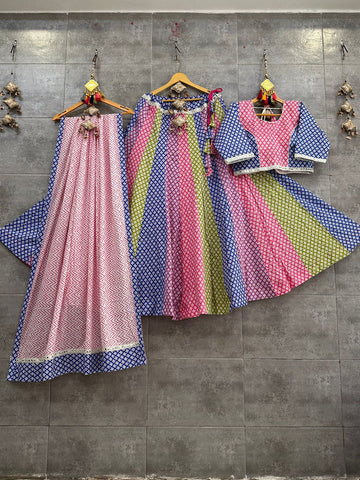 Beautiful Camric Cotton Chaniya Choli with Fancy Dupatta.