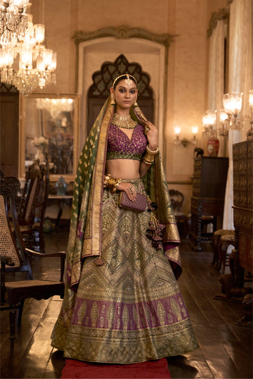 Luxurious Silk Lehenga Choli for Weddings with Intricate Embellishments