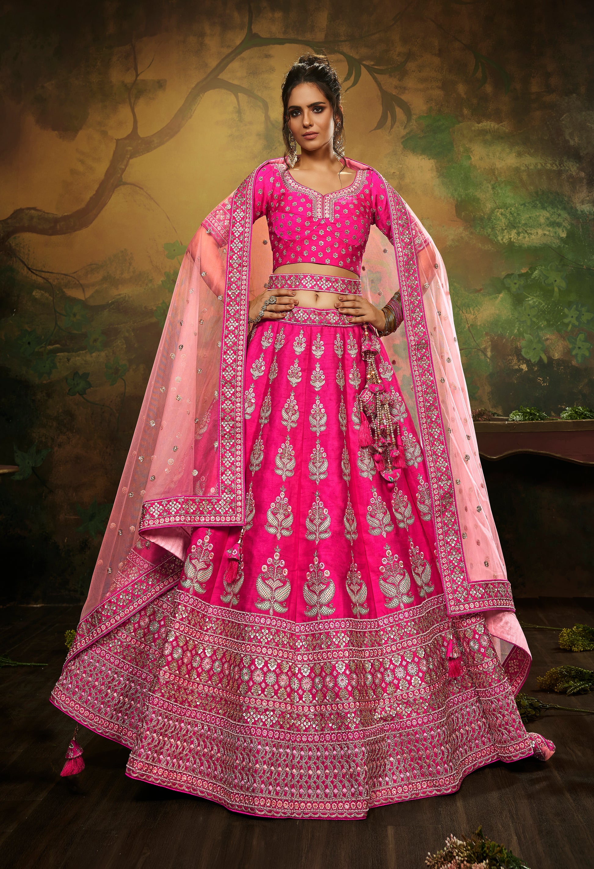 Bridal look in lehenga