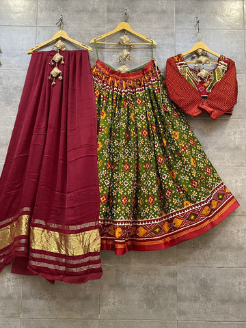 Beautiful Traditional Heavy Digital Print Patola Lehenga Choli