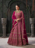 Pink Bridal Lehenga Choli in Premium Georgette & Zarkan Embellishments