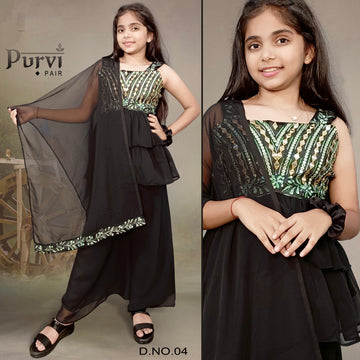 Beautiful Partywear Designer Purvi Children Wear Dress