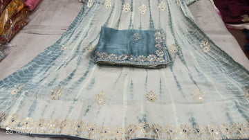 Rajsthani Traditional Gottapatti Shibori Lehanga Chunni