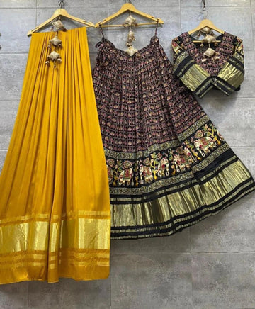 Party Wear Designer Pure Gaji Silk Chaniya Choli