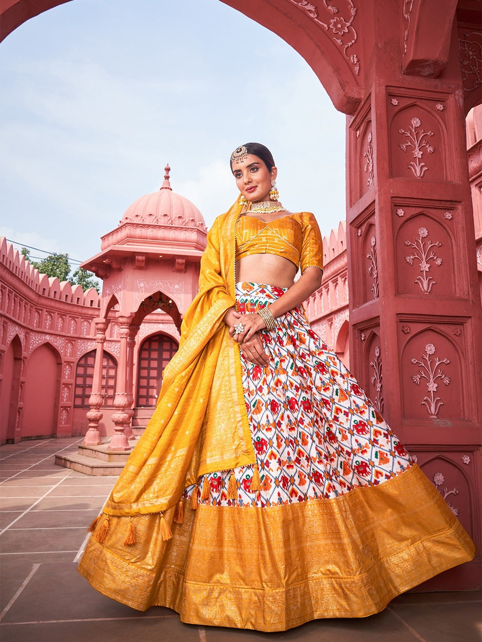 Navratri Special Traditional Looks For Patola Print Lehenga Choli D.no-1640 - Anant Tex Exports Private Limited