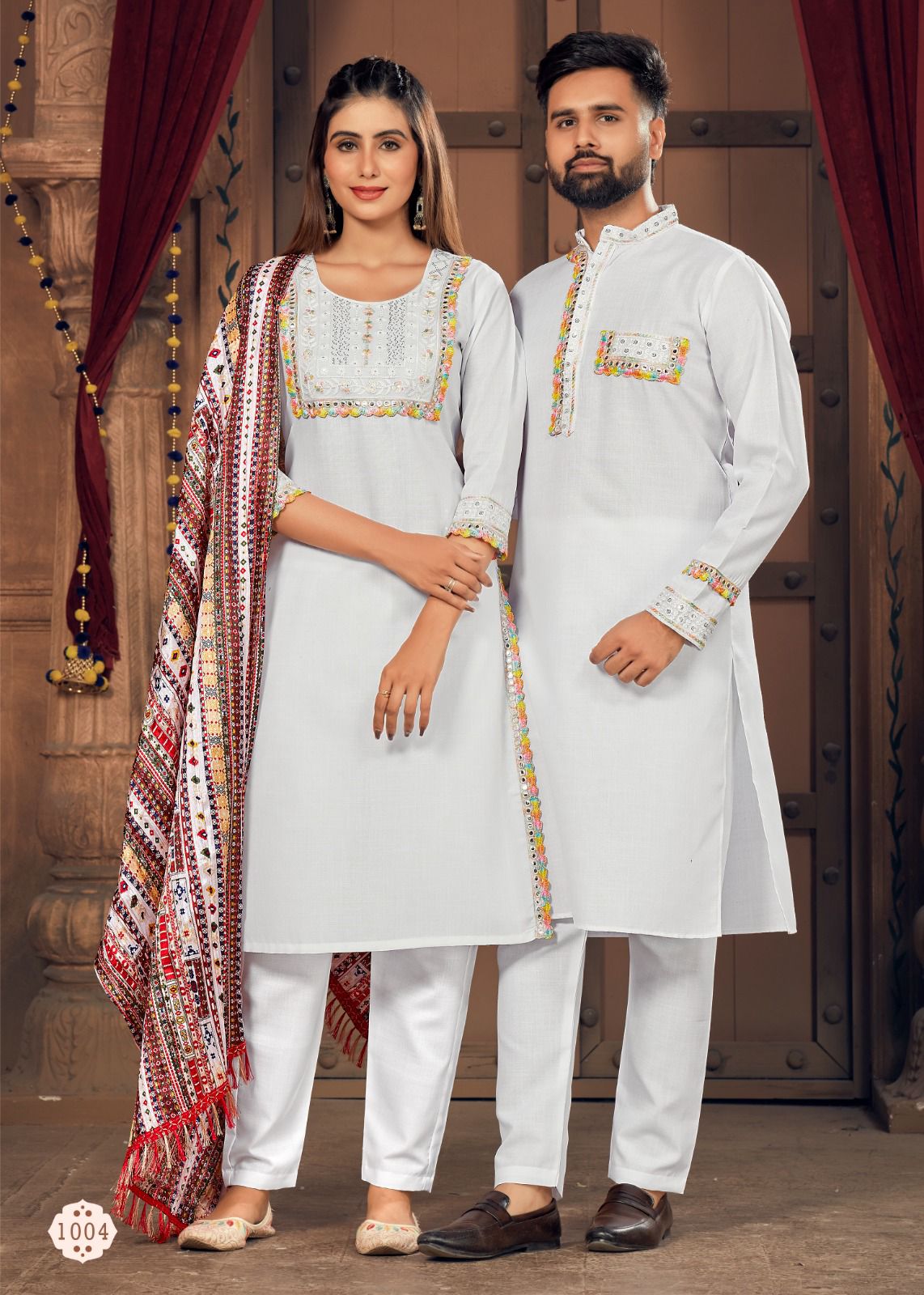 Navratri Special Couple combo of Kurta with Pajama Kurti with Pants