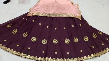 Rajsthani Traditional Rajputi Pure Organza Butti Work Lehenga Choli