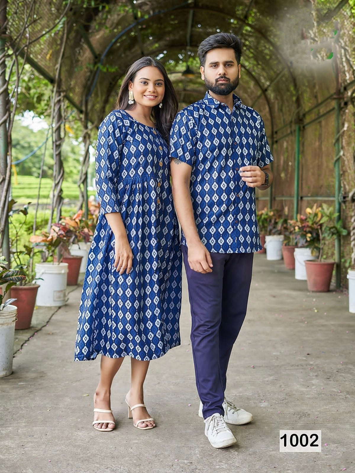 Trendy couple 2.0 Occasion Special Couple combo of Shirt and kurti Sam