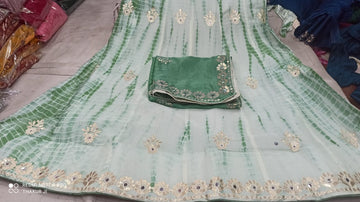 Rajsthani Traditional Gottapatti Shibori Lehanga Chunni