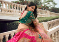 Multicolor Banarasi Silk Lehenga with Zarkan Work for Weddings