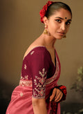 Red Bridal Saree with Heavy Embroidery and Stones