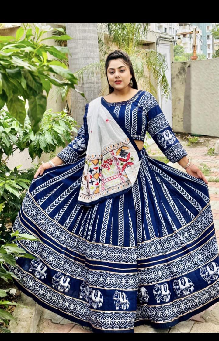 Buy Cotton Lehenga Choli Set Online at Best Prices — Karmaplace