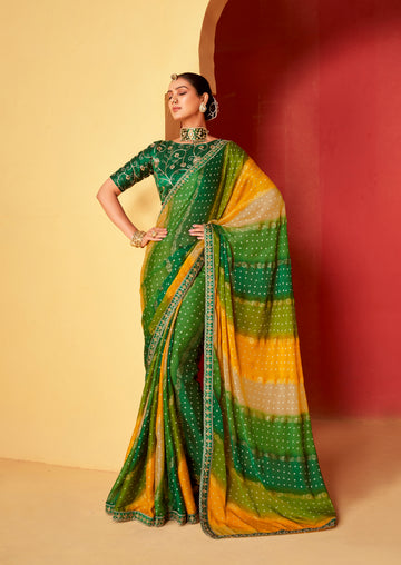 Beautiful Designer Occasion Wear Pure Chiffon Saree