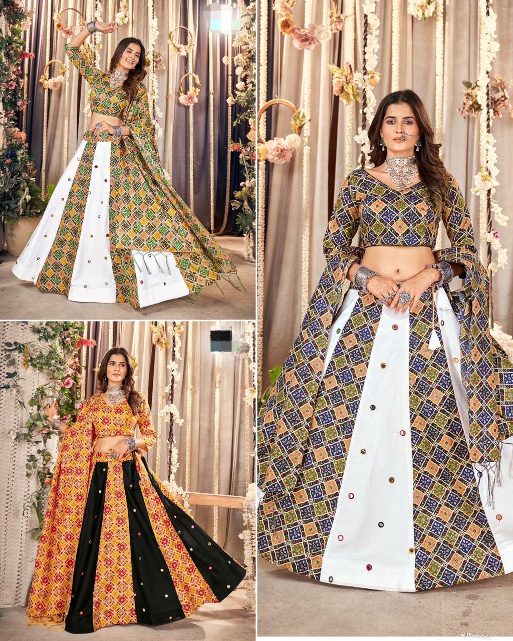 Heavy butter Silk Traditional Navratri Lehenga Choli, Garba Choli, | eBay