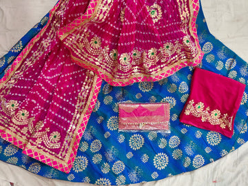 Beautiful Rajsthani Traditional Brocade Silk Lahenga