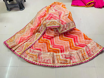 Rajasthani Traditional Bandhej Lehenga Chunni