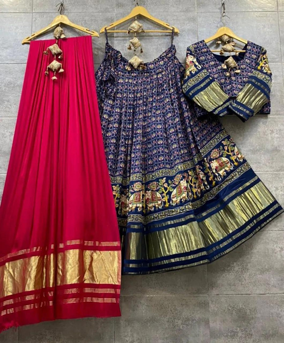 Party Wear Designer Pure Gaji Silk Chaniya Choli