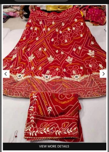 Rajsthani Traditional Rajputi Bandhej Lehenga Choli