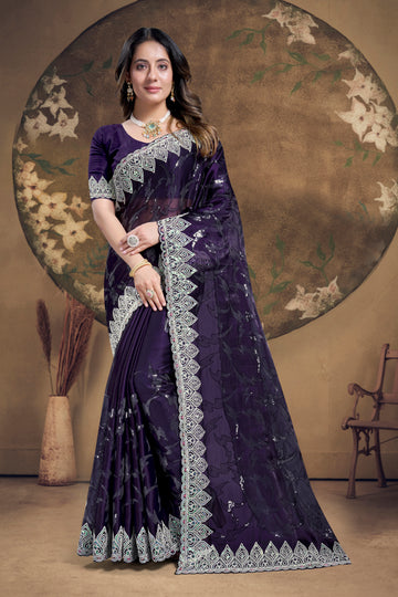 Beautiful Designer Occasion Wear Jimmy Choo Silk Saree