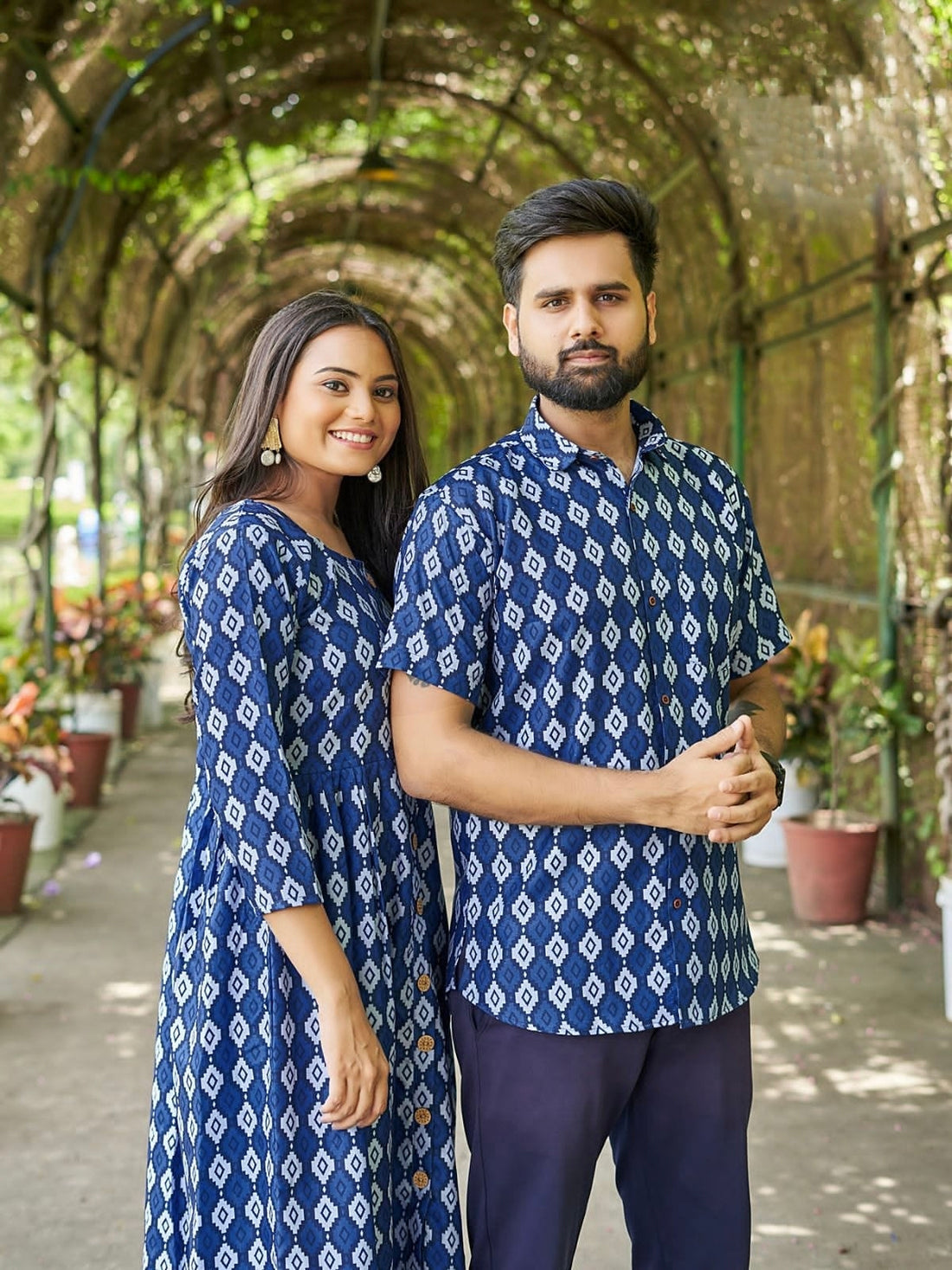 Trendy couple 2.0 Occasion Special Couple combo of Shirt and kurti Same matching