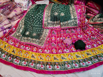 Rajsthani Traditional Patola Print Lehenga Choli