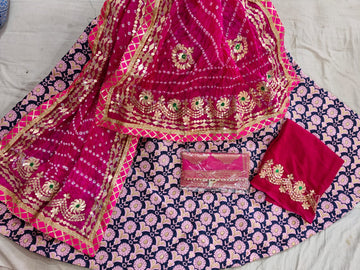 Beautiful Rajsthani Traditional Brocade Silk Lahenga